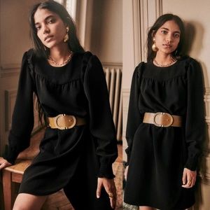 Sezane - Noir Black Augustine Dress - Size 36 / 4